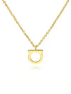 Gancini Large Necklace Brass & Gold - SALVATORE FERRAGAMO - BALAAN 2