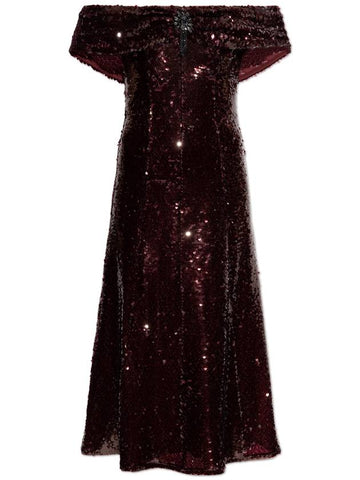 Self Portrait Sequin Dress, Women's, Brown - SELF PORTRAIT - BALAAN 1