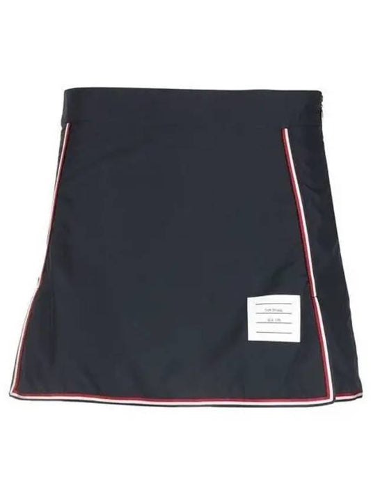 Women's Military Ripstop Framing Mini A-Line Skirt Navy - THOM BROWNE - BALAAN 2