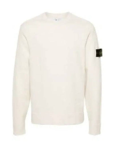 Compass Badge Crewneck Virgin Wool Knit Top Plaster - STONE ISLAND - BALAAN 2