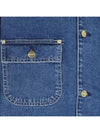 OG Chore Logo Patch Denim Jacket Blue I031896 0106 - CARHARTT - BALAAN 4