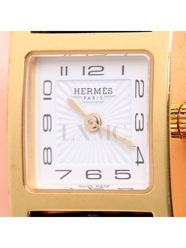 H OUR Watch Heure Small Black Gold Plated - HERMES - BALAAN 10