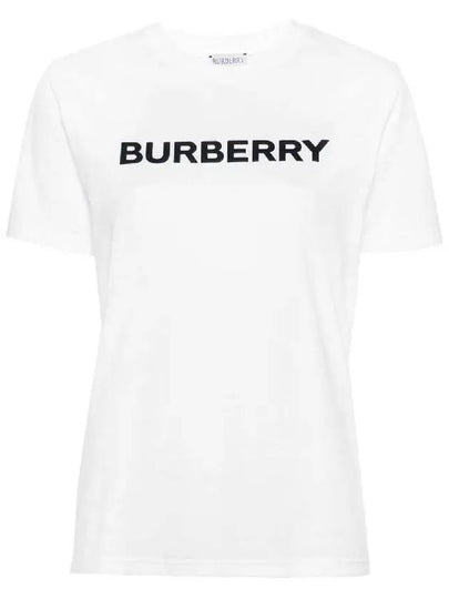 Logo Cotton Short Sleeve T-Shirt White - BURBERRY - BALAAN 2