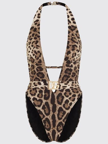 Dolce & Gabbana swimsuit in nylon with leopard print - DOLCE&GABBANA - BALAAN 1