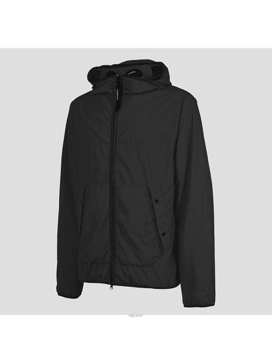 Goggles Polyamide Hooded Jacket Black - CP COMPANY - BALAAN 2