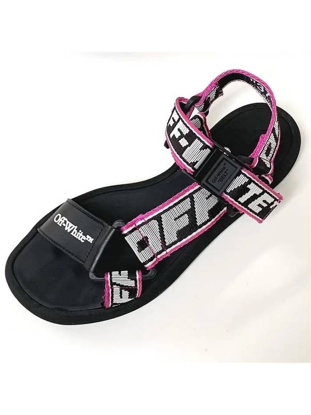 Track Logo Strap Sandals Black - OFF WHITE - BALAAN 5