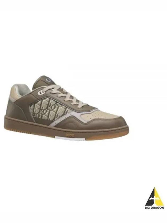 B27 Smooth Calfskin Low Top Sneakers Khaki Beige - DIOR - BALAAN 2