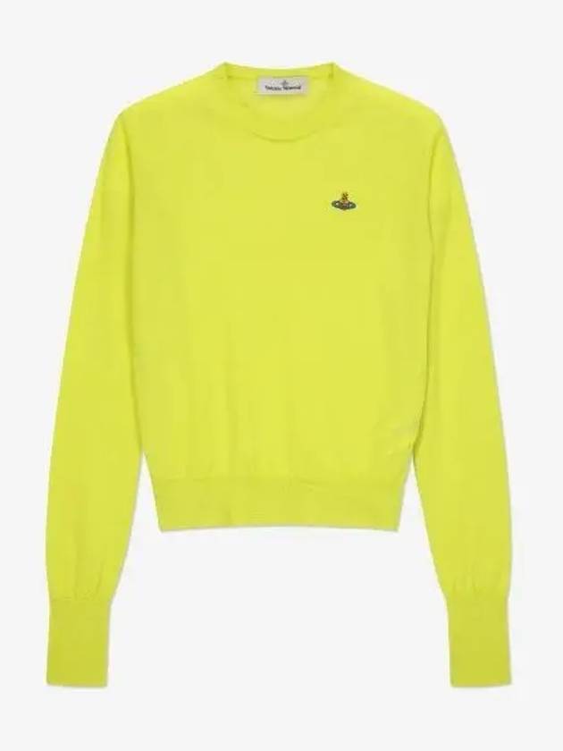 Women's Bea Jumper Embroidered Logo Knit Top Yellow - VIVIENNE WESTWOOD - BALAAN 2