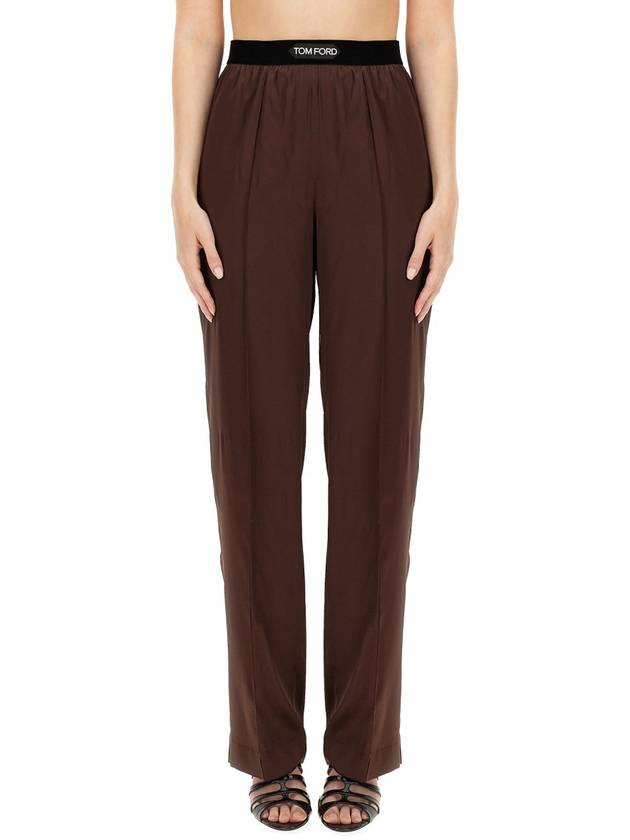 Denim Straight Pants PAW397FAX881KB750 DARK BROWN Brown - TOM FORD - BALAAN 2