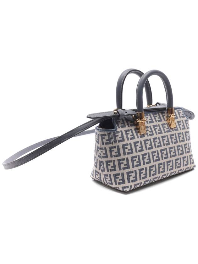 FF Small Fabric Tote Bag Blue - FENDI - BALAAN 4