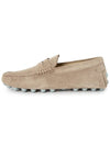 Gommino Bubble Suede Driving Shoes Beige - TOD'S - BALAAN 4