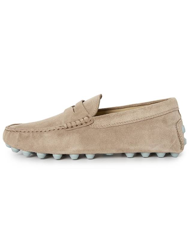 Gommino Bubble Suede Driving Shoes Beige - TOD'S - BALAAN 4