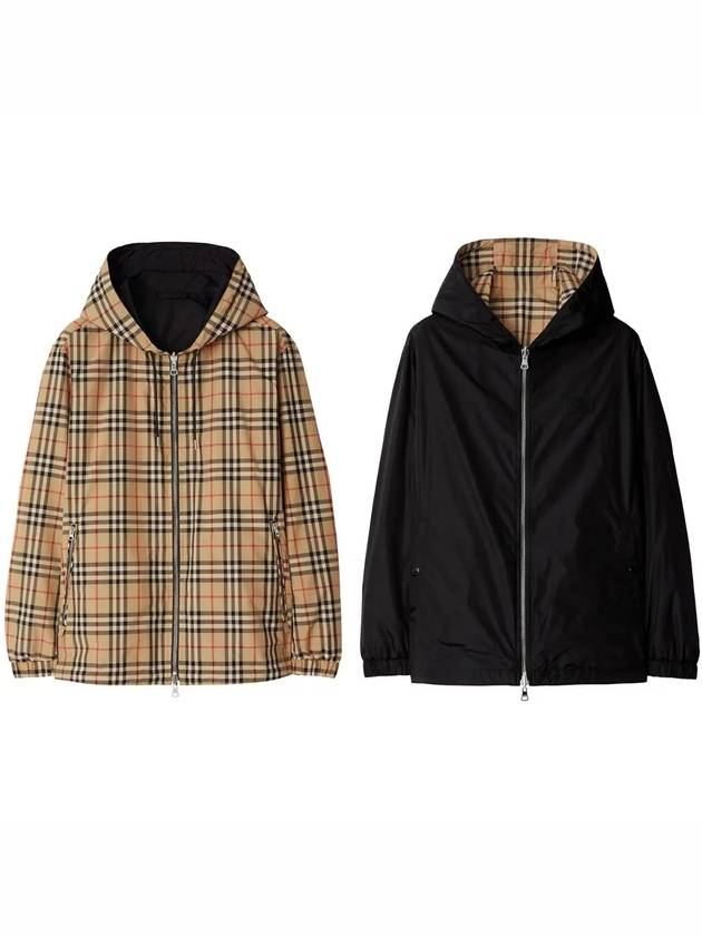 Reversible Vintage Check Hooded Jacket Archive Beige - BURBERRY - BALAAN 2