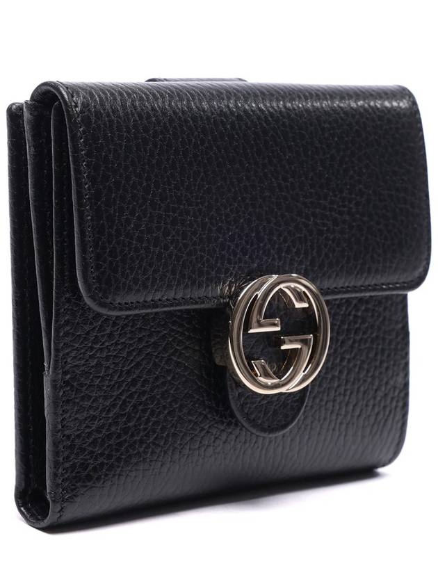 GG Interlocking Half Wallet Black - GUCCI - BALAAN 4