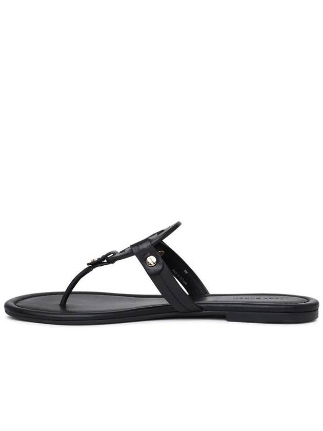 Tory Burch Black Leather Miller Sandals - TORY BURCH - BALAAN 3