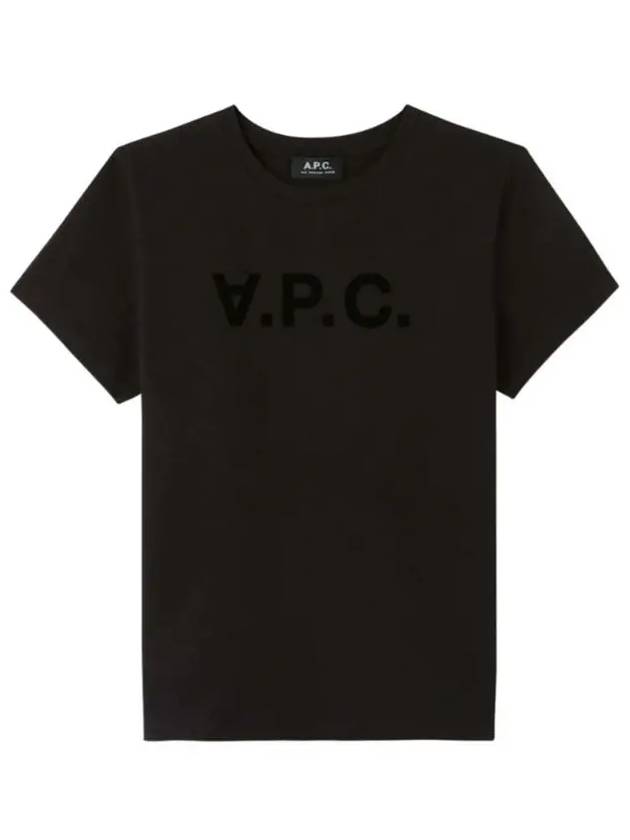 VPC Logo Organic Cotton Short Sleeve T-Shirt Black - A.P.C. - BALAAN 3