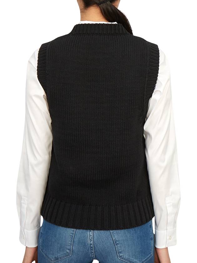 Cotton Rope Vest Black - GANNI - BALAAN 7