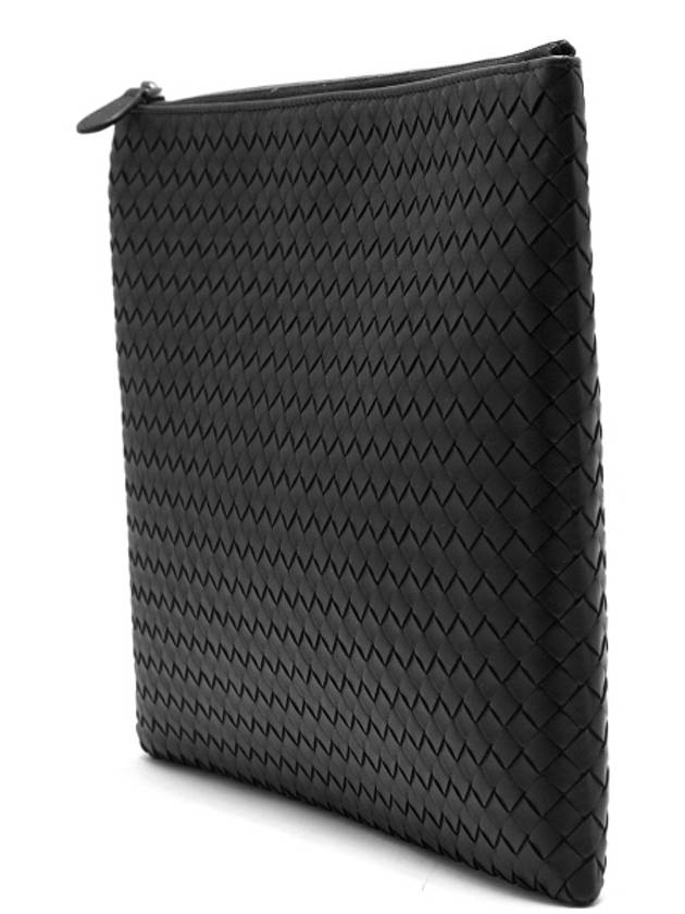 Intrecciato Strap Clutch Bag Black - BOTTEGA VENETA - BALAAN 5