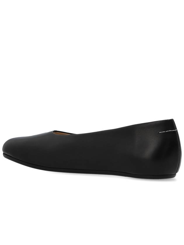 MM6 Maison Margiela Leather Ballerinas, Women's, Black - MAISON MARGIELA - BALAAN 5