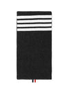 Striped Cashmere Muffler Dark Grey - THOM BROWNE - BALAAN 5