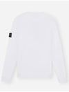 Wappen Patch Garment Dyed Sweatshirt White - STONE ISLAND - BALAAN 7