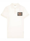 19FW 8324500 84556 004 MAGLIA Chest Patch Polo T-Shirt White Men's T-Shirt TR - MONCLER - BALAAN 1