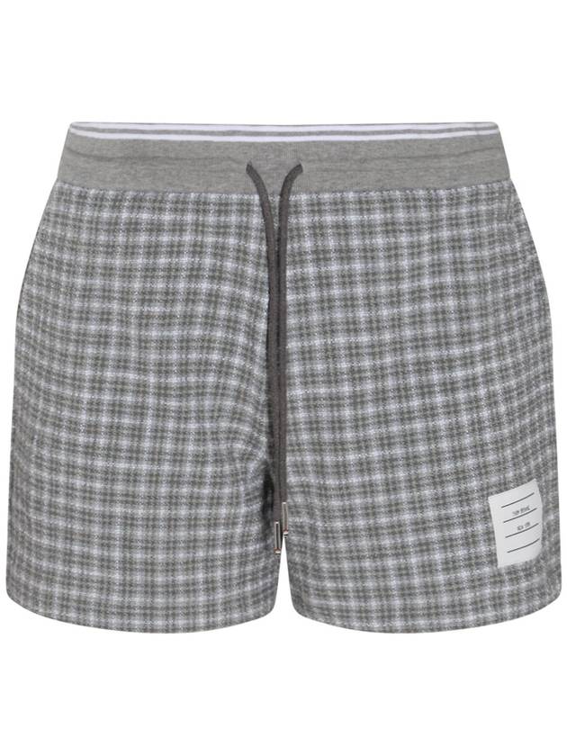 Tweed Summer Short Pants Medium Grey - THOM BROWNE - BALAAN 2