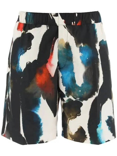 logo print straight shorts - ALEXANDER MCQUEEN - BALAAN 1