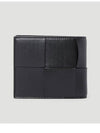 Intrecciato Cassette Half Wallet Black - BOTTEGA VENETA - BALAAN 3