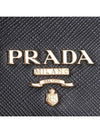 Metal Logo Saffiano Card Wallet Black - PRADA - BALAAN 5