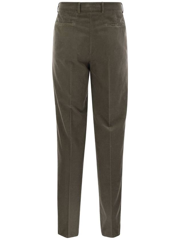 Leisure fit trousers in garment dyed cotton corduroy with darts - BRUNELLO CUCINELLI - BALAAN 2