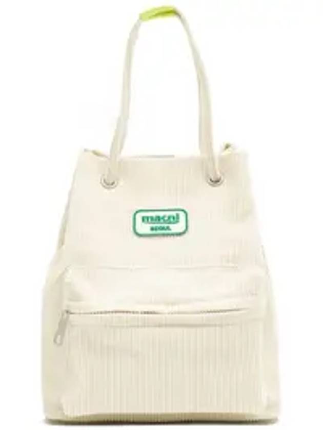 Corduroy String Tote Bag Ivory - MACNI - BALAAN 1