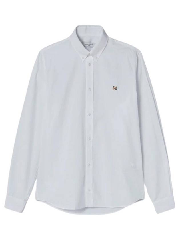 Small Fox Head Patch Classic Long Slevee Shirt White - MAISON KITSUNE - BALAAN 2