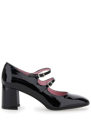 'Alice' Black Pumps With Double Straps In Patent Leather Woman - CAREL - BALAAN 1