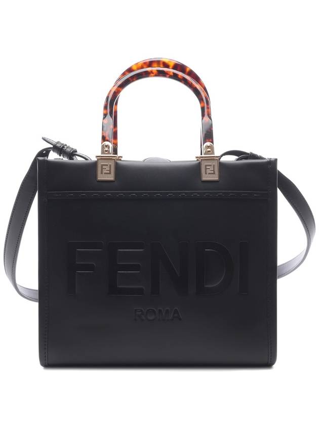 Sunshine Small Leather Tote Bag Black - FENDI - BALAAN 2