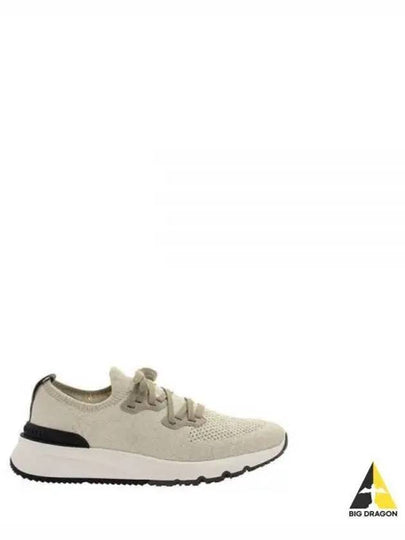 Stretch Knit Low Top Sneakers White - BRUNELLO CUCINELLI - BALAAN 2