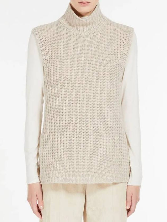 Toano Carded Wool Knit Top Beige - WEEKEND MAX MARA - BALAAN 2