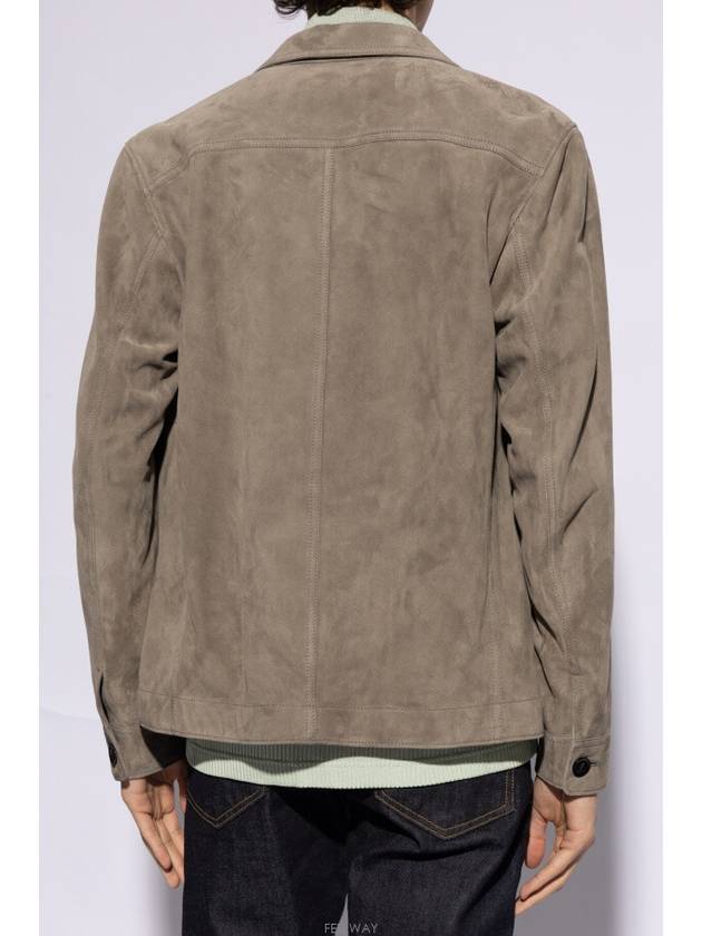 Micro Light Suede Jacket Grey - TOM FORD - BALAAN 3