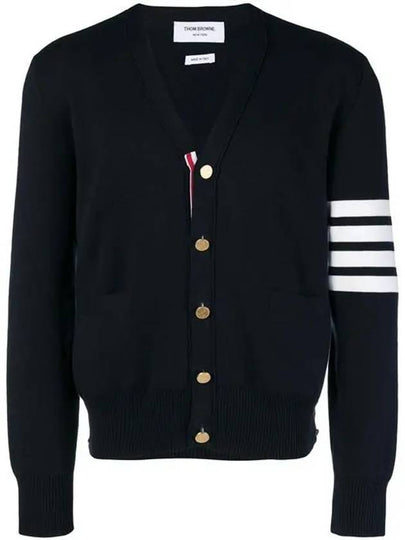 Milano Stitch 4 Bar Cardigan Navy - THOM BROWNE - BALAAN 2