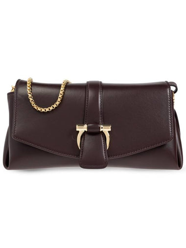 FERRAGAMO Leather Shoulder Bag, Women's, Burgundy - SALVATORE FERRAGAMO - BALAAN 1