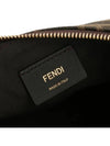 Fendigraphy FF Logo Small Fabric Hobo Shoulder Bag Brown - FENDI - BALAAN 7