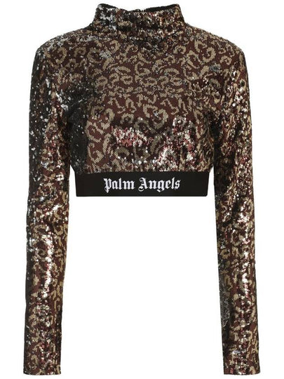 Sweater PWAB038F23FAB0016010 BROWNBLACK ANIMALIER - PALM ANGELS - BALAAN 2