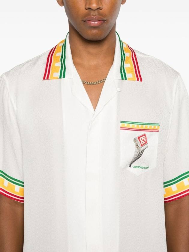 CASABLANCA SHORT SLEEVE CUBAN COLLAR SHIRT - CASABLANCA - BALAAN 5