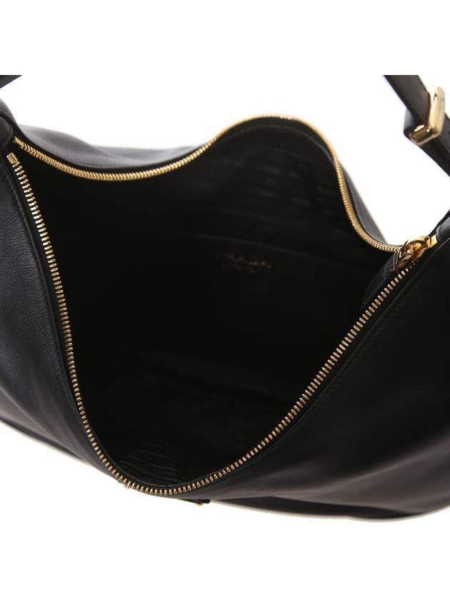 Large Leather Shoulder Bag Black - PRADA - BALAAN 7