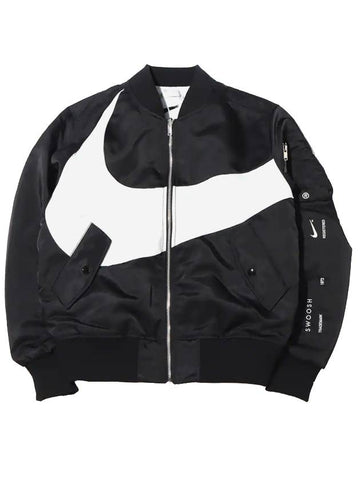 Men's NSW Swoosh Therma Fit Bomber Jacket Black - NIKE - BALAAN 1