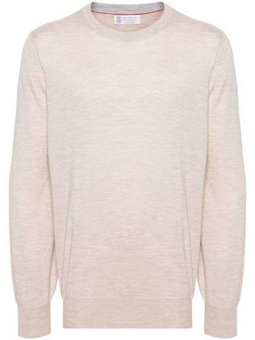 Wool Cashmere Knit Top Beige - BRUNELLO CUCINELLI - BALAAN 1