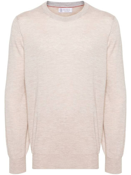 Wool Cashmere Knit Top Beige - BRUNELLO CUCINELLI - BALAAN 1