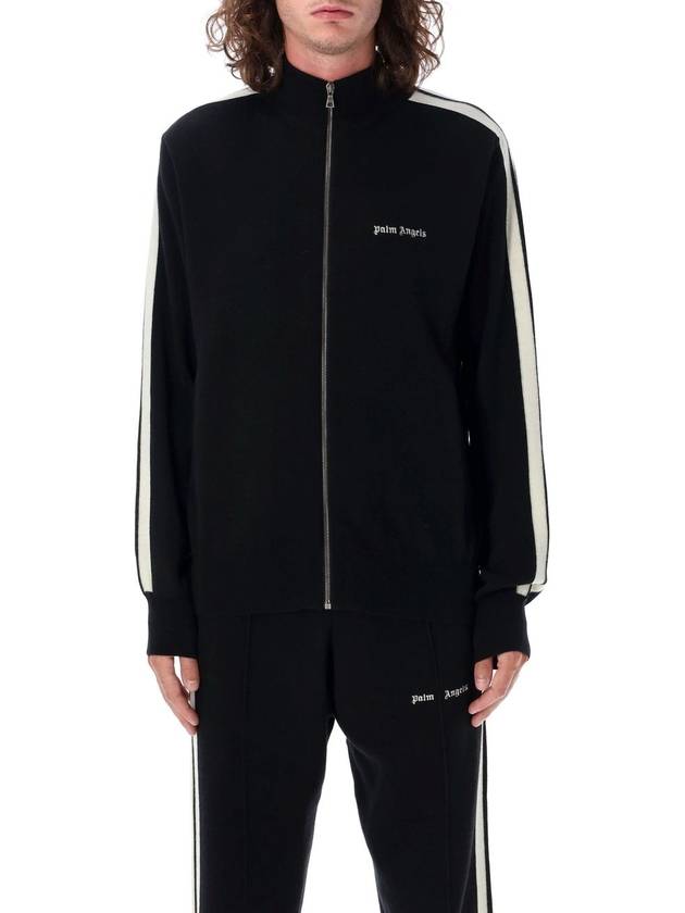 Palm Angels Wool Cashmere Track Jacket Black - PALM ANGELS - BALAAN 2