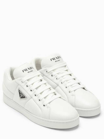 Logo Quilted Nappa Leather Low Top Sneakers White - PRADA - BALAAN 2