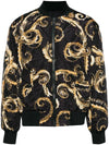 Jeans Couture Reversible Bomber Jacket Black Gold - VERSACE - BALAAN 1